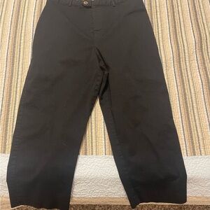 Rafaella Women's 12 Classic Black Flat Front Capris